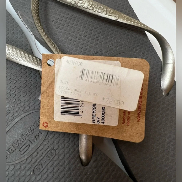 Havaianas Women's Flip Flops Sandal Steel Grey US Size 6 - Picture 4 of 6